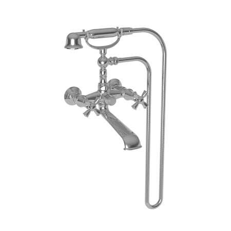 Newport Brass Exposed Tub and Hand Shower Set, Antique Brass, Wall 2400-4282-06